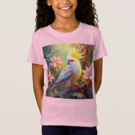 虹色の翼のオカメインコ ファンタジー・バード Tシャツ