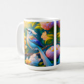 虹色の翼を持つカケス幻想の鳥 コーヒーマグカップ (正面左)