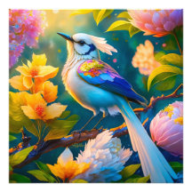 虹色の翼を持つカケス幻想の鳥