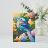 虹色の翼を持つカケス幻想の鳥 ポストカード (スタンド正面)