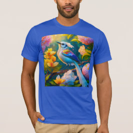 虹色の翼を持つカケス幻想の鳥 Tシャツ