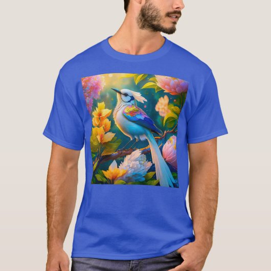 虹色の翼を持つカケス幻想の鳥 Tシャツ (正面)