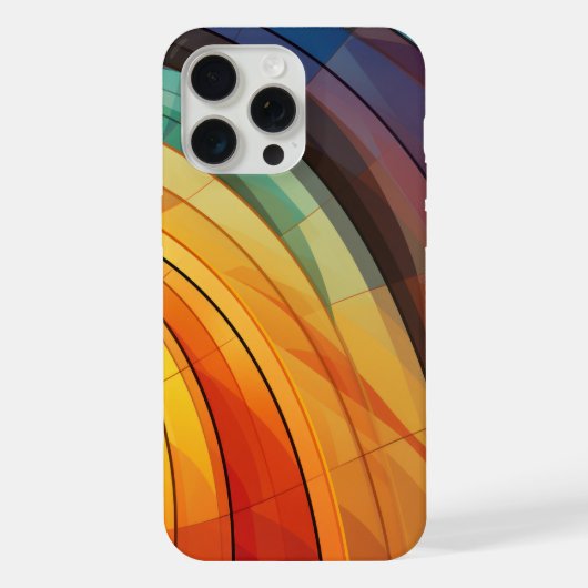 虹色の背景デザイン iPhoneケース (裏面)