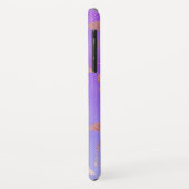 虹色の色とバラ金ゴールドフラミンゴパターン Case-Mate iPhoneケース (裏面/左)