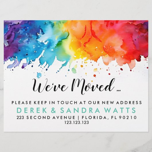 虹色の色移動したアドレスの変更 チラシ (正面)