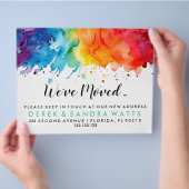 虹色の色移動したアドレスの変更 チラシ (手)