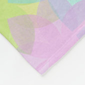 虹色の花のデザイン、多くの色のパターン フリースブランケット (角)