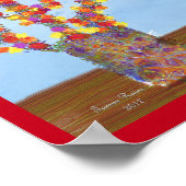 虹色の花ポスター ポスター (角)