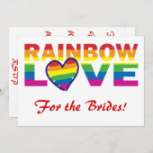 虹色の花嫁の歓迎会 / 花嫁のためのパーティー 招待状 (正面/裏面)