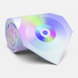 虹色の虹のグラデーションのフラクタルパターン ネクタイ