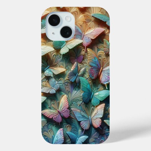 虹色の蝶の庭 Case-Mate iPhoneケース (裏面)