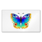 虹色の蝶孔雀の目 マグネット名刺 (正面)