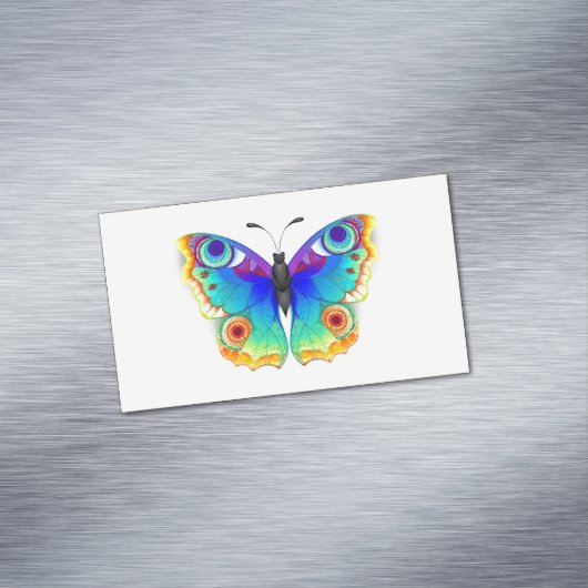 虹色の蝶孔雀の目 マグネット名刺 (インサイチュ)
