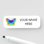 虹色の蝶孔雀の目 名札 (インサイチュ)