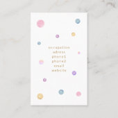 虹色の蝶　水彩イラスト 名刺 (裏面)