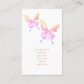 虹色の蝶　水彩イラスト 名刺 (裏面)