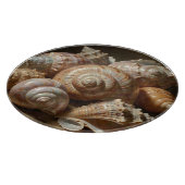 虹色の貝殻静物画  カッティングボード (角)
