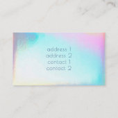 虹色の質感を持つフェイクハスの花 名刺 (裏面)