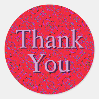 虹色の赤い紫色パターンはステッカー感謝していしています ラウンドシール