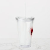 虹色の赤い蝶 アクリルタンブラー (右)