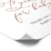 虹色の赤ちゃんシャワーブックベビーサイン ポスター (角)