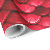 虹色の赤の光沢のあるグリッターマーメイドフィッシュスケール ラッピングペーパー (ロールコーナー)