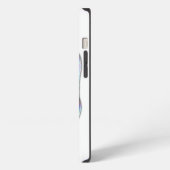 虹色の輝きの泡のモノグラム! iPhoneケース (左側面)