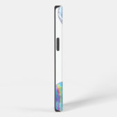 虹色の輝きの泡のユーモラスなレタリング iPhoneケース (右側面)