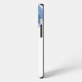 虹色の輝きの泡のユーモラスなレタリング iPhoneケース (左側面)