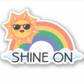 虹色の防水に輝やる気を起こさせるく シール (正面)