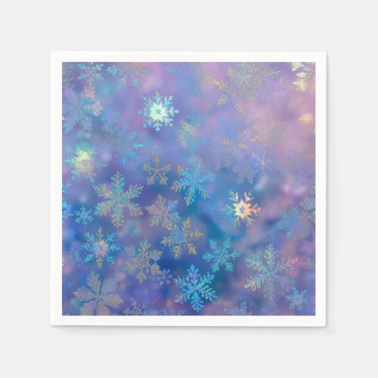 虹色の雪片 スタンダードカクテルナプキン (正面)