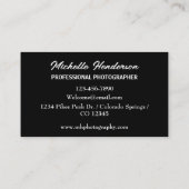 虹色の雲マウンテンシルエットブラック 名刺 (裏面)