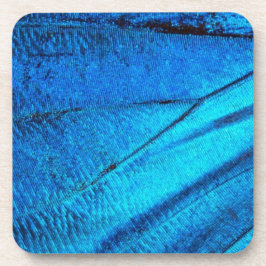 虹色の青い蝶の羽 コースター