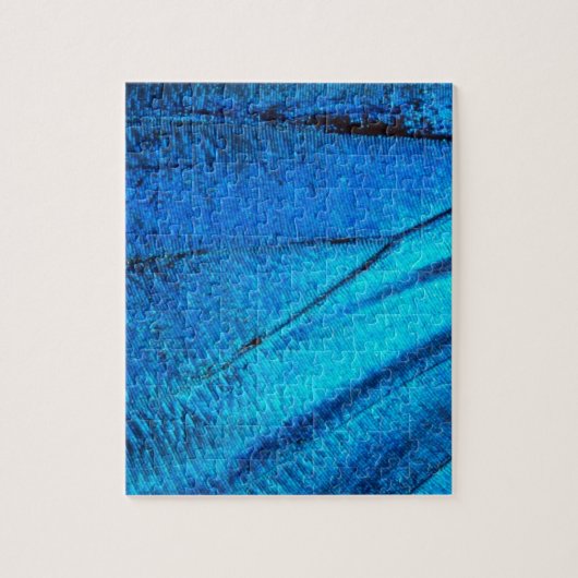 虹色の青い蝶の羽 ジグソーパズル (縦)