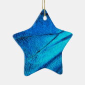 虹色の青い蝶の羽 セラミックオーナメント (右)