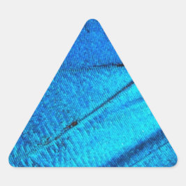 虹色の青い蝶の羽 三角形シール