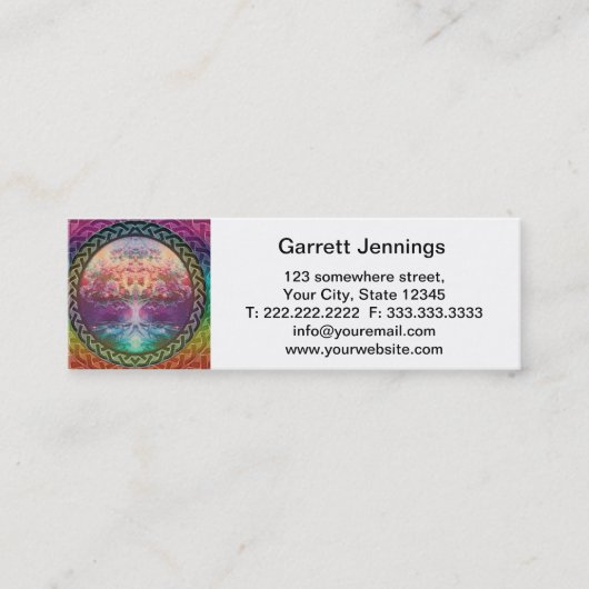 虹色の静けさの生命の樹 スキニー名刺 (正面)