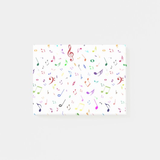 虹色の音楽的な記号 ポストイット (正面)