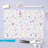 虹色の音楽的な記号 薄葉紙 (クラフト)