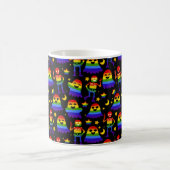 🦇🌈 虹色の骨と星  コーヒーマグカップ (中央)