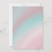 虹色の魔女の髪の背景 ハロウィンパーティー 招待状 (裏面)