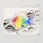 虹色の魚 ポストカード (正面)