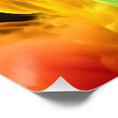 虹色の鮮やかインク煙の雲の黒い背景 ポスター (コーナー)