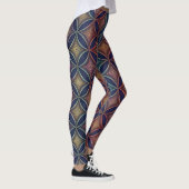 虹色の3Dモーフィングシェイプ | シームレスな未来主義 レギンス (右)