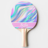 虹色の   卓球ラケット (正面)