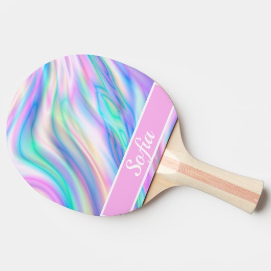 虹色の   卓球ラケット (横)