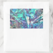 虹色の 長方形シール (バッグ)