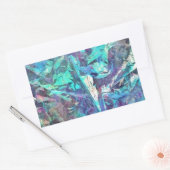 虹色の 長方形シール (封筒)