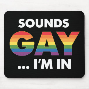 虹色のLGBTQプライド 私はレインボー ゲイサウンド マウスパッド