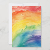 虹色のLGBTQ+カップル　結婚式のご案内 セーブザデート (裏面)